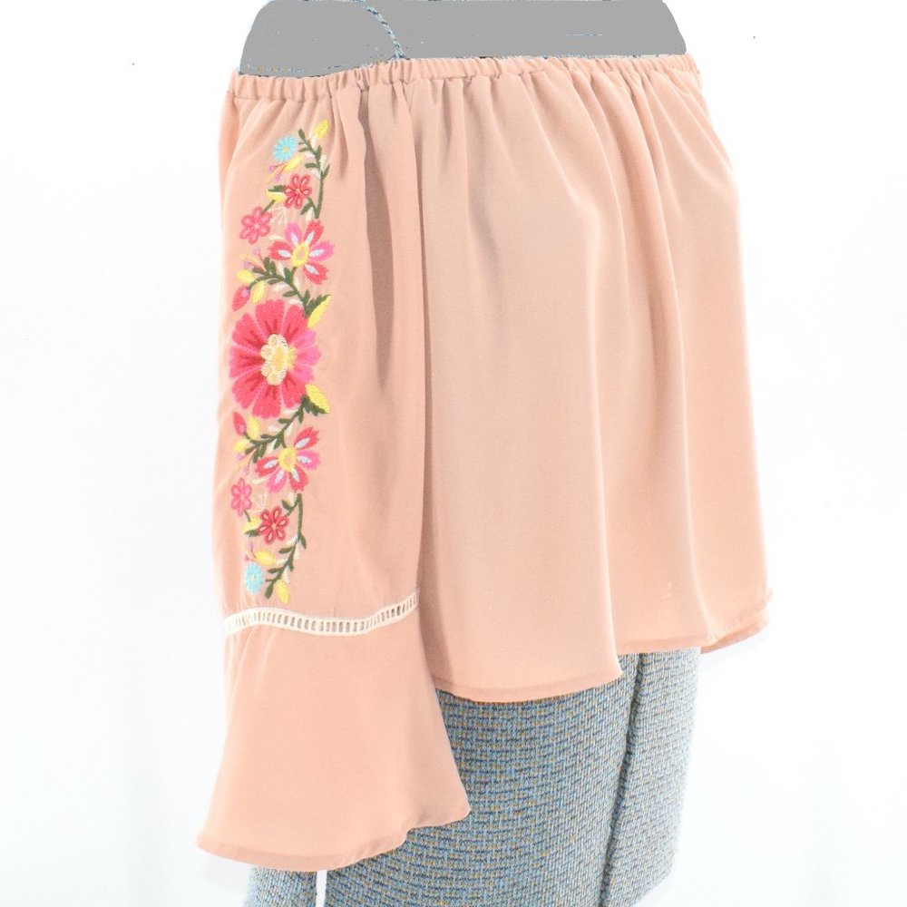 GB Juniors Boho CropTop w/ Embroidered Sleeves XS